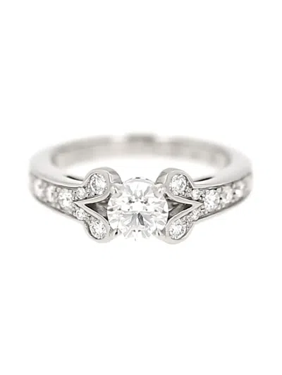Pre-owned Cartier 2020s Platinum Ballerine Diamond Ring In Silver