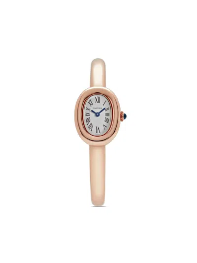 Pre-owned Cartier 2024 Baignoire 31.4mm In 白色