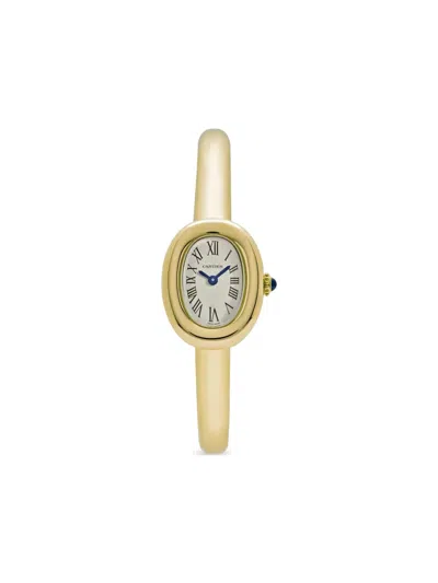 Pre-owned Cartier 2024 Mini Baignoire 18.7mm In Gold