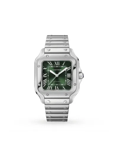 Pre-owned Cartier 2024  Santos 47mm In Green