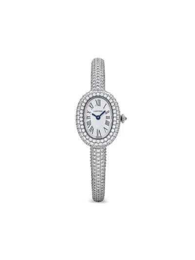 Pre-owned Cartier 2025 Unworn Baignoire 25mm In White