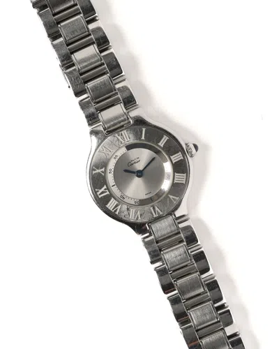 Cartier 21 Must De  28mm Watch In Silver