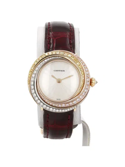 Pre-owned Cartier 23mm 2000s Trinity 3 Golds Folding Clasp Watch In Red