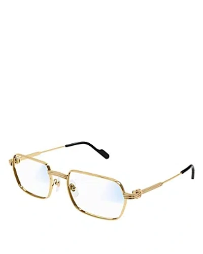 Cartier 24 Carat Gold Plated Photochromatic Rectangular Sunglasses, 56mm
