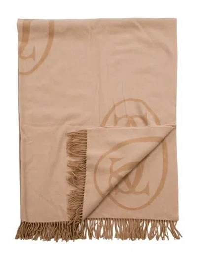 Pre-owned Cartier 2-piece Throw Blanket & Pillow Sham Set In Neutral