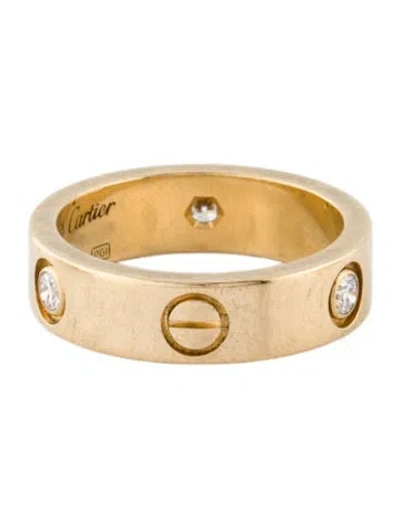 Pre-owned Cartier 3 Diamonds Love Ring, Classic Model In Multi