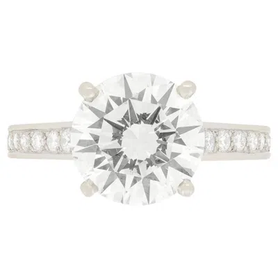 Pre-owned Cartier 3.47ct Solitaire ‘1895' Diamond Ring In Multi