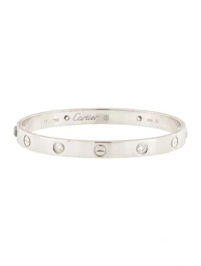Pre-owned Cartier 4 Diamond Love Bracelet, Classic Model, 6.25" In Multi