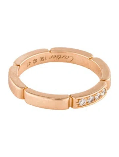 Pre-owned Cartier 4 Diamond Maillon Panthère Wedding Ring In Multi