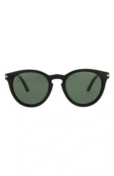 Cartier 49mm Oval Sunglasses In Black