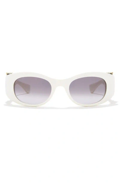 Cartier Panther C-logo Acetate Cat-eye Sunglasses In White Colour