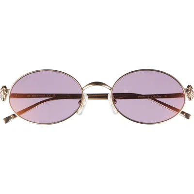 Cartier 52mm Oval Gradient Sunglasses In Orange