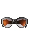 Cartier 53mm Gradient Butterfly Sunglasses In Black