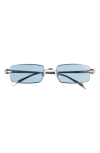 Cartier 54mm Polarized Rectangular Sunglasses In Metallic