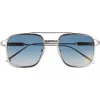 Cartier 54mm Rectangular Gradient Sunglasses In Blue