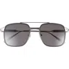Cartier 54mm Rectangular Gradient Sunglasses In Metallic