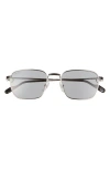 Cartier 54mm Rectangular Sunglasses In Silver