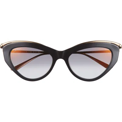 Cartier 55mm Gradient Cat Eye Sunglasses In Black