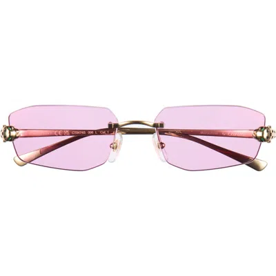 Cartier 56mm Geometric Sunglasses In Multi