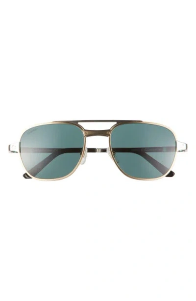 Cartier 56mm Polarized Panthos Sunglasses In Gold