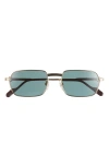 Cartier 56mm Polarized Square Sunglasses In Gold Gold Green