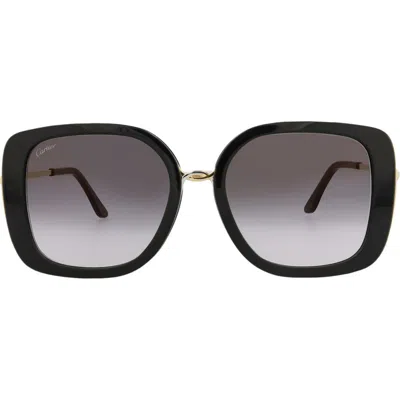 Cartier 56mm Square Sunglasses In Brown