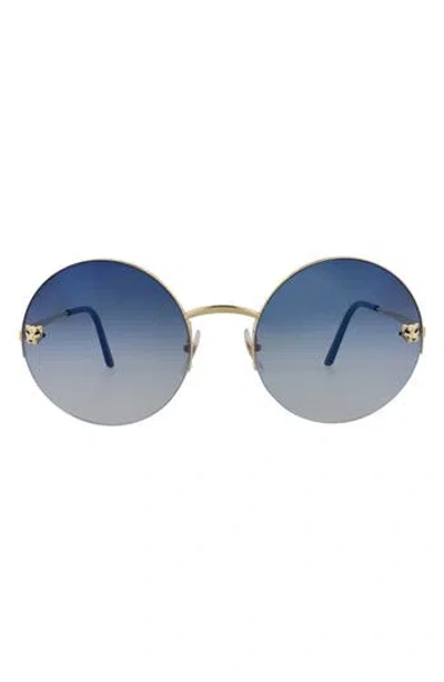 Cartier 58mm Round Sunglasses
