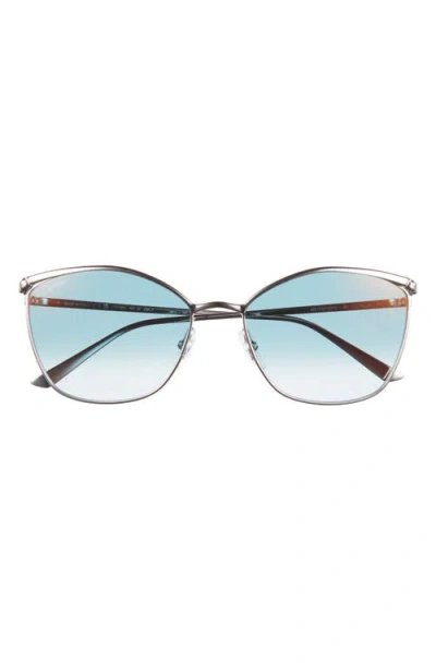 Cartier 59mm Gradient Cat Eye Sunglasses In Metallic