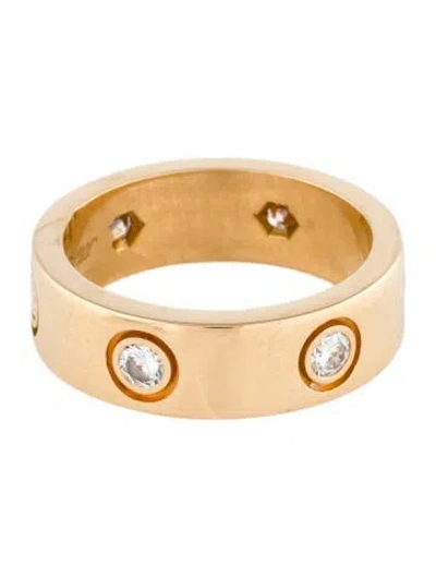 Pre-owned Cartier 6 Diamond Love Ring, Classic Model In Multi