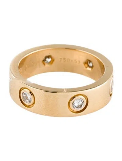 Pre-owned Cartier 6 Diamond Love Ring, Classic Model In Multi