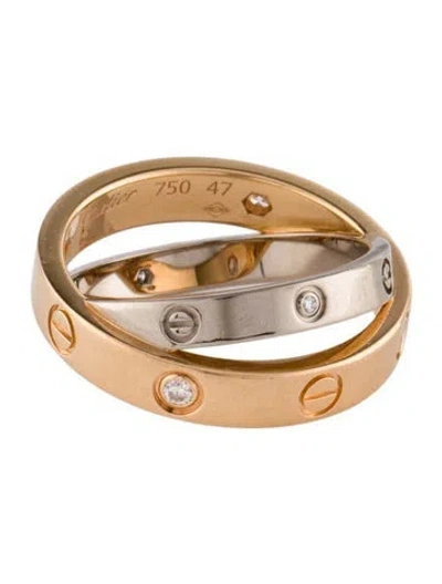 Pre-owned Cartier 6 Diamond Love Ring In Multi