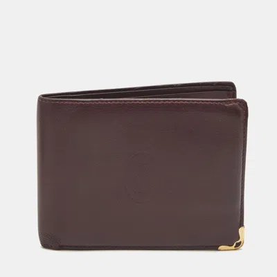 Pre-owned Cartier 6cc Bifold Wallet In Green