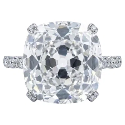 Pre-owned Cartier 7.5 Carat Cushion Brilliant Cut Diamond Ring In Multiple