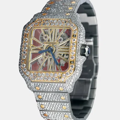 Pre-owned Cartier 9611 Manual Winding Men's Wristwatch 39.8mm In Transparent