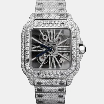 Pre-owned Cartier 9611 Manual Winding Men's Wristwatch 39.8mm In Silver