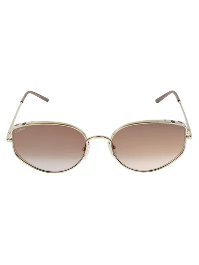 Cartier Abstract Sunglasses In Gold