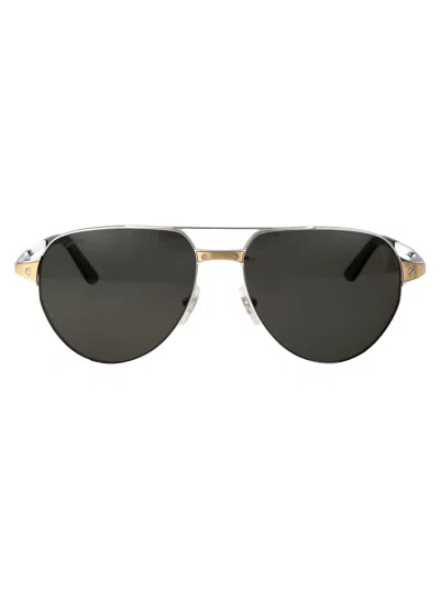 Cartier Acetate Glasses Silver Sunglasses