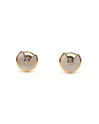 Cartier Amulette De  Gold And Diamond Earrings