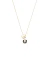 Cartier Amulette De  Mother Of Pearl Onyx Necklace In 18k Rose Gold In Gold