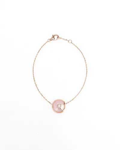 Cartier Amulette De  Pink Opal Bracelets, 18kt Rose Gold