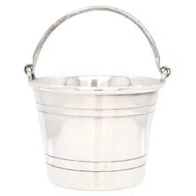 Pre-owned Cartier Antique Schroth Sterling Silver Miniature Figural Bucket In Sand