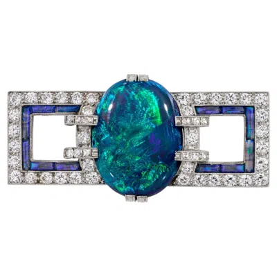 Pre-owned Cartier Art Deco Opal Brooch In Multiple