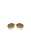 Cartier Aviator Frame Sunglasses In Gold