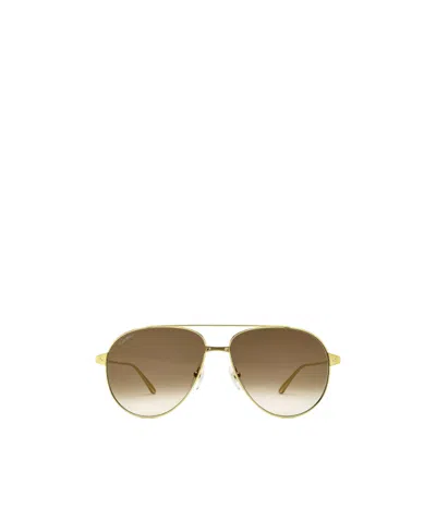 Cartier Aviator Frame Sunglasses In Brown
