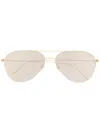 Cartier Aviator-frame Sunglasses In Gold