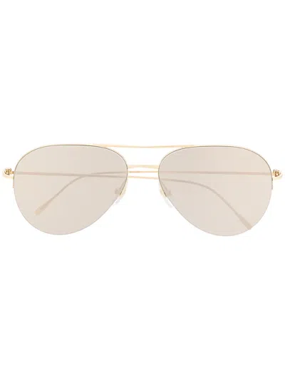 Cartier Aviator-frame Sunglasses In Gold