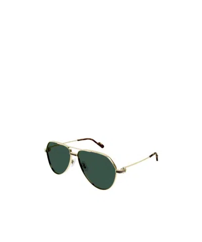 Cartier Aviator Frame Sunglasses In Green