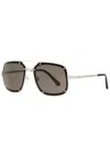 Cartier Aviator-style Sunglasses In Silver