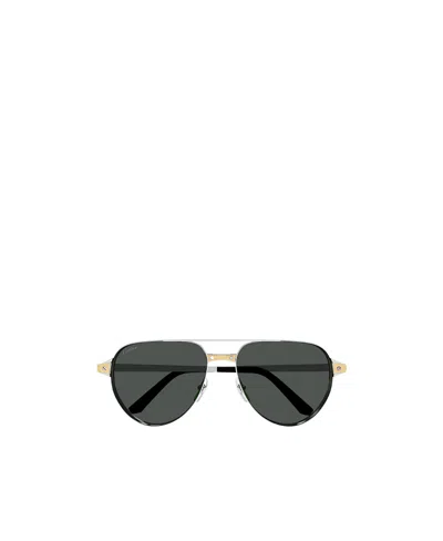 Cartier Aviator Sunglasses In Black