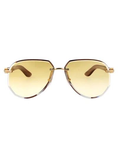 Cartier Aviator Sunglasses In Gold